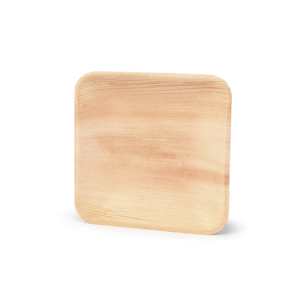 6" Palm Leaf Square Plates (25 pcs)