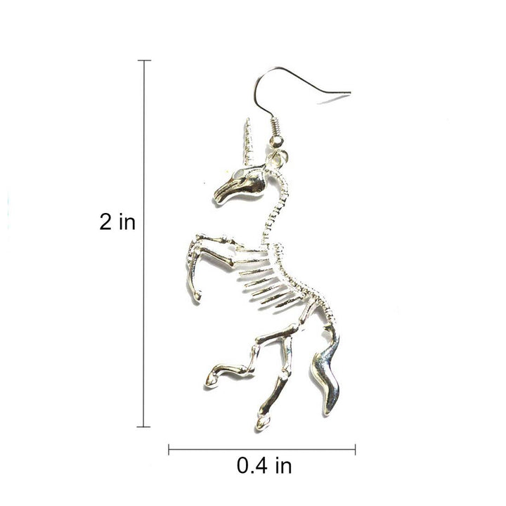 Unicorn Skeleton Earrings