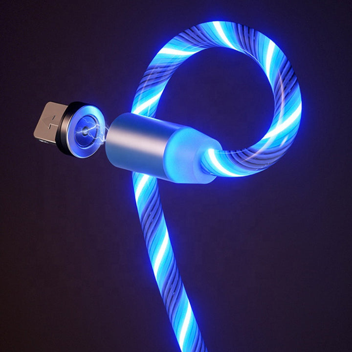 Blue LED 3-in-1 USB Charging Cord