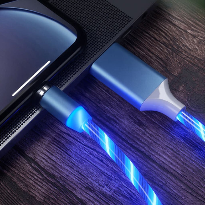 Blue LED 3-in-1 USB Charging Cord