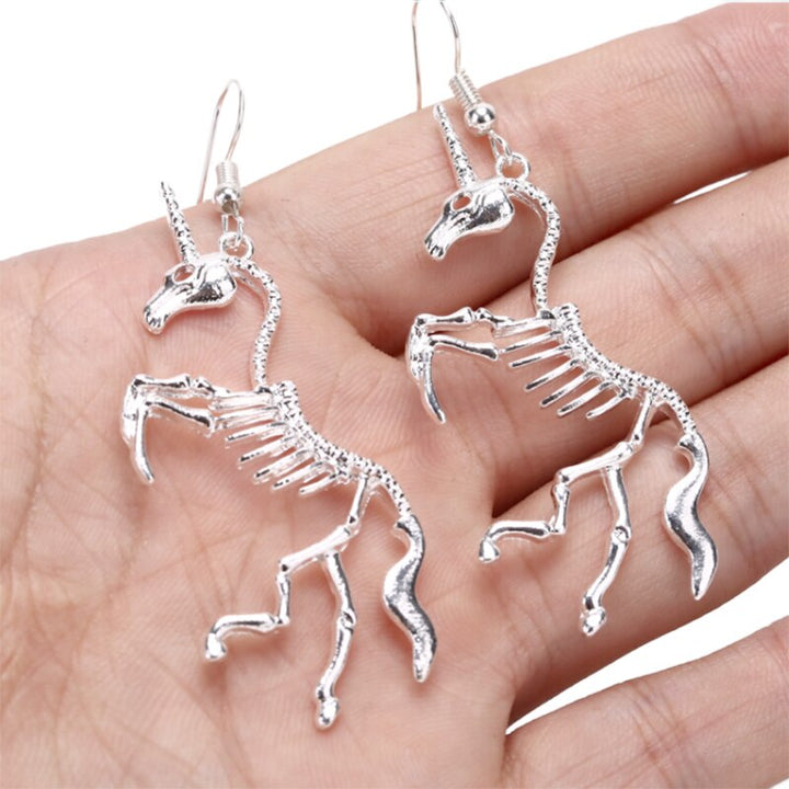 Unicorn Skeleton Earrings